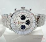 Breitling 1884 Chronometre Navitimer Stainless Steel White Watch 46mm